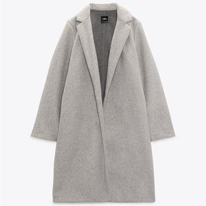 Zara Women’s Gray Lapel Coat